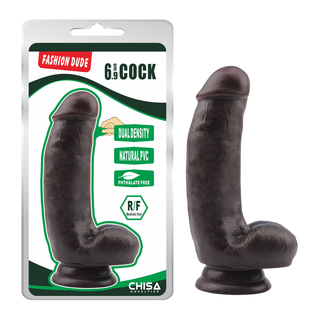 ファッション男-6.9インチコック-ブラウン